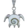 Schmuck Les Poulettes LES POULETTES BIJOUX - Ciondolo Argento 925 Tartaruga e Occhio di Santa Lucia Tondo