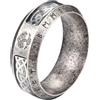 GTHIC Anello a fascia vichingo con albero della vita in acciaio inossidabile da 8 mm per uomo e donna Anello con amuleto Yggdrasil tono argento con nodo celtico taglia USA 13