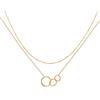 Jenosy Collana Cerchio Pendente Donna Regalo Delicata a Più File Catena Ipoallergenica Collana da Donna Oro 18K Placcata Gioielli di Moda per Donne Ragazze