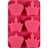 Honicemar Stampo in Silicone a Forma di Corona con 6 Cavità, Stampi di Re Regina Reale Per Cioccolato Antiaderenti per Torte Cioccolatini Caramelle Gelato Gelatine, Colore Casuale