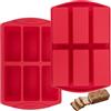 QEEYON Set di 2 mini stampi in silicone per pane, toast, brownie, mais, cheesecake