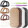 Generic Base per borsa all'uncinetto, kit per uncinetto, fondo borsa da 20 cm con manici a forma di D per artigianato, con manici, forniture fai da te per hobbisti, kit per la creazione di borse per