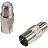 Seki 10 x F femmina a IEC femmina Adattatore antenna coassiale per cavo TV, ricevitore satellitare, connettore coassiale RG6 RG59 F su IEC frizione rame 10 pezzi