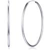 ChicSilver Orecchini a Cerchio Grandi Donna Argento 925 Orecchini Donna Cerchio a Clip Argento 925 50mm, Orecchini Hoops da Donna