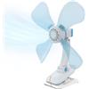 Avilia - Ventilatore da Tavolo Portatile con Clip e Inclinazione Regolabile a 180° per Casa, Ufficio e Viaggi, Silenzioso, Facile da Pulire e da Trasportare - Alimentazione a Corrente
