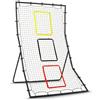 GarveeHome Rete di rimbalzo per baseball e softball, 180 x 120 cm, 3 zone bersaglio per campo e campo, senza cattura, zona di colpo integrata, per allenamento da solo in giardino