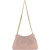 modamoda de - T259 - Mini borsa a tracolla X-Small in ital. pelle, Pelle scamosciata beige., xs