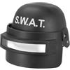 W WIDMANN MILANO Party Fashion - Elmetto S.W.A.T. con visiera per bambini, in plastica dura, Agente Swat, Polizia, FBI, SEK