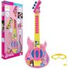 Lexibook, Barbie, Chitarra Elettronica con Microfono e Occhiali per Cantare con Stile, 2 modalità di Gioco, Melodie Dimostrative, Effetti di Luce, Rosa/Giallo, K260BBLXB