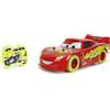 Jada - Disney Cars Glow Racer RC Lightning McQueen scala 1:14, Auto Radiocomandata 31 cm con Luci e Effetti Glow in the Dark, 2,4 GHz, Funzione Turbo, Batteria Ricaricabile USB, +6 Anni, 9335563314R00