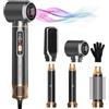 AVENHO 5 in 1 LCD Spazzola Asciugacapelli Airstyler, Arricciacapelli Automatico, Spazzola Lisciante, Volumizzante, Adatto a Tutti i Tipi di Capelli - Silver