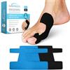 Sanmedix Hallux Valgus Kinesiotape - 20 nastri sportivi e fisioterapici pretagliati per alluce e piede - Nastro kinesiologico pretagliato per alluce valgo, delicato sulla pelle e senza lattice (Nero +