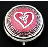 Sea Gems Porta pillole in Celtic Trinity Heart Design. Red