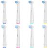 Rayakt 8 testine di ricambio Oral B io, pulizia delicata, per gengive sensibili, ponti e impianti, multicolore (blu, verde, rosso, giallo) per una facile mappatura di più Benu
