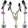 HCUDFN Morsetti for capezzoli in acciaio inossidabile con sfere appesantite, set di catene for morsetti for capezzoli sexy, clip for labbra e clitoride, bondage for donne e uomini
