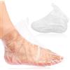 Zelphvt Copri piedi in plastica per piedi - 100 inserti per pedicure monouso in plastica trasparente monouso per bagno di paraffina, pedicure, spa, scarpe