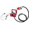 XYCHAO Pompa diesel, 230 V, 200 W, set completo, pompa dell'olio autoadescante con pistola di erogazione automatica, tubi e misuratore di flusso, portata 50 l/min, per stazione di benzina, rosso, nero