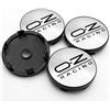 SANSHAOS 4 Pezzi Auto Coprimozzo per OZ Racing 60mm,Coprimozzo Del Centro di Rotella Dell'auto Impermeabile Antipolvere Accessori per Lo Styling Del Logo Dell'Auto,A