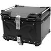 Shinpeed 45L/55L, bauletto posteriore per moto, in alluminio, impermeabile, con serratura di sicurezza, colore nero (55L)