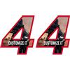 labelbike 2 Adesivi Moto Numeri Personalizzati Numero Custom '4'