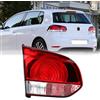 Kistrba Fanale posteriore senza lampadina interna sinistra di ricambio per VW Golf MK6 2009 - 2013, trasparente, rosso base, fanale posteriore, 5K0945093AB 5K0945093G 5K0945093F