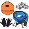 UIHOL Cinghia Traino Fuoristrada Auto, 9T Corda Traino Elastica Recupero Tuning (5M), Heavy Duty Car Essentials Professionale Kits con 2 Ganci Di Sicurezza per Soccorso Stradale per Furgoni