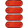 Generic 4 pz 12 v Ovale 20 Led Rosso Posteriore Lato Indicatore Luci Per Rimorchio Camion Camion Veicoli Speciali