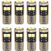 A2ZWORLD 8pcs LED T10 W5W 194 168 Canbus, Lampadina per Auto 12V, 6 SMD 3030 1.2W 180lm, Luce Auto No Errore 26mm (Bianco Freddo 6500K)