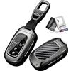 Ysbxitu Custodia intelligente con portachiavi in pelle, idea regalo adatta per Honda HRV Jazz Fit Accord CR-V Civic Hatchback Sedan Vezel SI EX EX EX L Custodia antigraffio per chiave auto