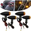 DREAMIZER 4 x Indicatori di Direzione Mini Frecce Fanali Impermeabile Antiurti per Moto Bobber Scooter Cruiser Quad Off Road.