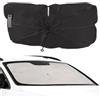 Aluusy Parasole Auto Parabrezza Interno, Ombrello Parasole Pieghevole per Auto 145 x 80 cm, Parasol Ombrello Anteriore Girevole Protezione UV per la Maggior Parte delle Auto, SUV, Macchina
