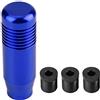 Kuuleyn Pomello del cambio ， 8,5 cm in lega di alluminio per auto Manopola del cambio manuale Maniglia del cambio Testa(Blu)