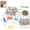 Aelxveba 65 Pezzi Kit Riparazione Cielo Tetto Auto Riparazioni Tetto Auto Pulsante Strumenti Pulsante Cielo Auto per Fisso, Pulsanti Riparazione Tetti Auto (Grigio)