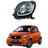 RAEM RICAMBI AUTO Proiettore Sinistro Parabola Nera Modello High Line per FORTWO (453) dal 2014 in poi H4 - Faro SX Lato Guida - Compatibile, Non Originale