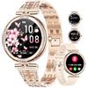 HIRREO FV4 Diamond Smart Watch da donna, display AMOLED HD da 1,2 pollici, 100+ modalità sport, fitness tracker, impermeabile 5 ATM, contapassi/sonno, orologio intelligente da donna per iOS Android