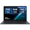 ASUS Notebook ASUS ExpertBook 15,6 AMD Ryzen 7 R7-170 14ª Gen fino a 5GHz, 16GB RAM DDR5, 512GB SSD, Win11 Pro, Tastiera Retroilluminata, QWERTY, Fingerprint