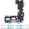 iYAiYO Connettore Dock Flex Cavo Compatibile con iPhone 7 A1660, A1778, A1779, A1780, A1853, A1866 Porta di Ricarica Connettore Caricatore con Cavo Flessibile incl Cacciaviti-Bianco