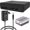 GeeekPi DeskPi Pro V2 Set-Top Box per Raspberry Pi 4 - Supporto SSD, Full Size HDMI, Safe Power/Reset, Ice Tower Cooler, Alimentazione Elettrica