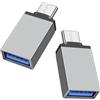 XMSJSIY Blocco dati USB USB tipo C a tipo A Adattatore blocco dati Sicurezza di carica - Protezione da Juice Jacking - Adattatore di protezione dati per smartphone, tablet, laptop, 2 pezzi
