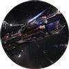 BONDIJ The Expanse Space Battles Tappetino per mouse rotondo impermeabile antiscivolo Tappetino per mouse rotondo da 20,3 cm per lavoro e gioco