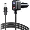 Steinwhale Cavo Caricatore Auto per Starlink Mini da 5m (16.5FT) con Display, Adattatore Accendisigari 12-24V a DC 60W + Doppia Porta USB-C/USB-A 33W, Cavo Robusto 18AWG per Camion, Camper e Barche