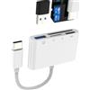 HOYULLI Lettore schede SD TF USB C (4en1) Adattatore USB OTG 3.0 per iPhone16 15 Micro SD Card Reader per iPad Tipo C Caricatore Cavo MacBook per Apple Compatibile con Samsung S25 Android Tablet Memoria