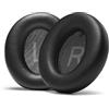 PESLNG Cuscinetti auricolari sostitutivi in pelle PU professionale Compatibile con Anker Soundcore Space Q45, realizzati con schiuma memory di alta qualità (Pelle proteica - Nero)