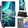 Haninsuze Cover per Xiaomi Redmi Note 10 5G, artico | Pelle PU Portafoglio, Porta Carte, Magnetica, Libro, Antiurto Custodia