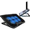 Generico Laptop Cooling Pad, Notebook Stand, Computer Fan Base, 6 Built-In Fans, Adjustable Height, USB Powered, Heat Dissipation, Stable, Office Use, 2.3x2.3x0.5 inches