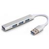 Annadue Hub USB3.0 a 4 Porte, Convertitore Adattatore in Lega di Alluminio Ad Altissima Velocità, Supporto per XP/Vista/7/8 OS X, con Supporto USB, Plug And Play.
