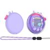 GIOPUEY Cover Compatibile con Tamagotchi Paradise, Alta Trasparenza Custodia, Materiale PC Rigido Case，Nessun Ingiallimento, Nessuno Sbiadimento - Transparent Purple