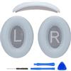 WADEO Kit di Sostituzione Cuscinetti e Archetto per Bose QC35 / QC35 II / QC35 II Gaming, Ritrova Comfort e Isolamento Acustico - Cuscinetti in Pelle Proteica
