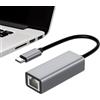 ycezw Adattatore di rete USB tipo C a Ethernet, adattatore di rete Ethernet di tipo C, adattatore di rete Gigabit USB C | Adattatore Ethernet USB da tipo C a Gigabit, adattatori di rete USB C per ufficio