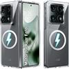 FDHYFGDY Cover per Motorola Razr Fold Custodia Magnetica, Custodia Protettiva Antiurto Anti-ingiallimento, Cover in PC Ultrasottile e Antigraffio,Trasparente